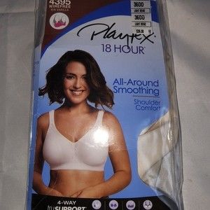 Playtex 18HR NWT All Around Smoothing Wire-free Beige Bra Size 36DD